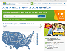 Tablet Screenshot of casasenremate.com